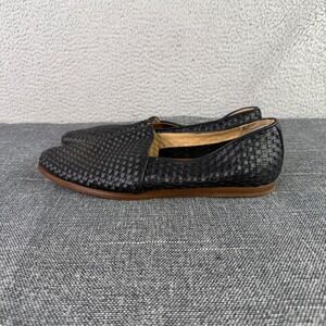 Nisolo Alejandro Woven Loafers Mens 11 Black Leather Slip On Peru Handcrafted